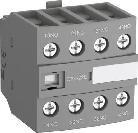 ABB Hilfskontaktblock 4-polig, 2 NC (Öffner) + 2 NO (Schließer) DIN 2 A