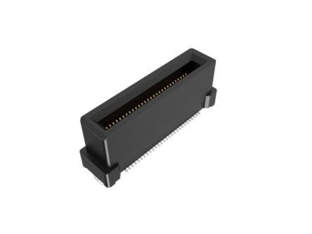 Amphenol Communications Solutions Vertical Edge Connector, 56-Contacts, 0.6mm Pitch, 2-Row