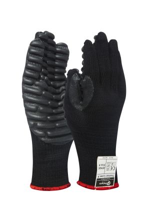 BM Polyco Handschuhe Für Präzisionsarbeiten, Größe 8, M, Vibrationsgeschützt Schwarz