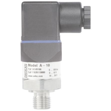 WIKA A-10 Series Pressure Sensor, 0bar Min, 2.5bar Max, Absolute, Gauge, Vacuum Reading