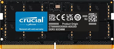 Crucial Arbeitsspeicher Für Desktop, 32 GB, 5200Mbit/s DDR5, Industrietauglich UDIMM