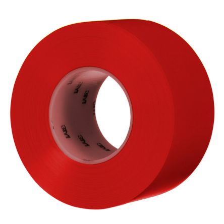 3M 971 Red Vinyl 32.9m Floor Tape, 0.4m Thickness
