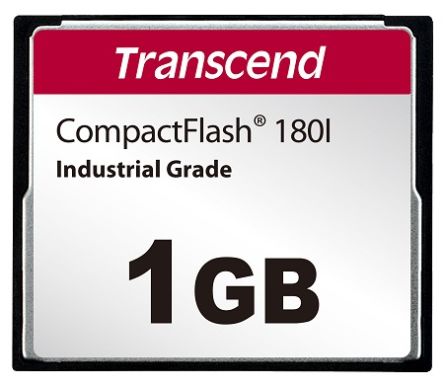 Transcend CF180I Speicherkarte, 1 GB Industrieausführung, CompactFlash, SLC