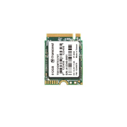 Transcend MTE370T, M.2 2230 Intern HDD-Festplatte NVMe PCIe Gen 3 X 4 Industrieausführung, 3D TLC, 512 GB, SSD