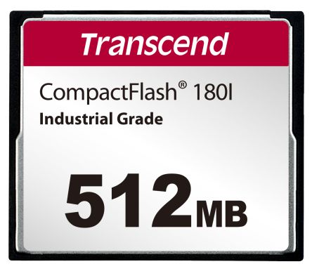Transcend CF180I Speicherkarte, 512 MB Industrieausführung, CompactFlash, SLC