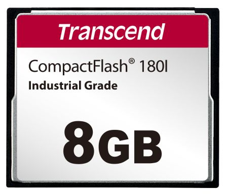 Transcend CF180I Speicherkarte, 8 GB Industrieausführung, CompactFlash, SLC