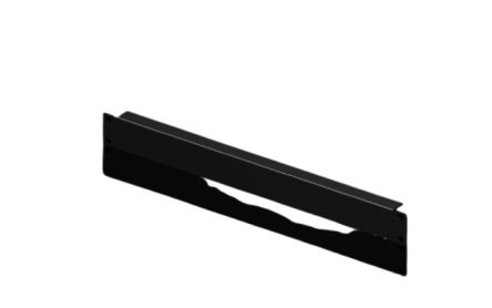 Rittal Stahl Blindplatte 1U, 44 X 482.6mm, Schwarz