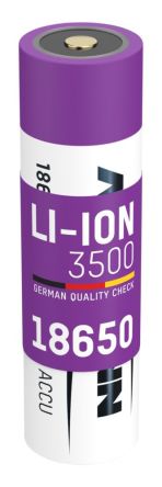 Ansmann Li-Ion 1307-0001 18650 Lithium-Ion Lithium Akku, 3.6V / 3.4Ah, Standard-Anschluss