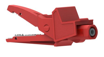Electro PJP Vernickelte 22mm Krokodilklemme, Rot Isoliert, 20A