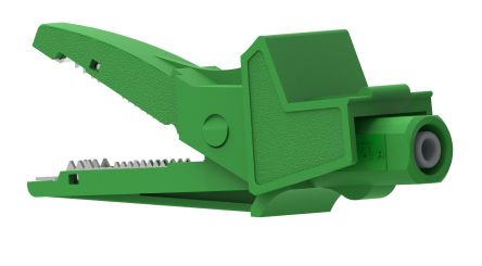 Electro PJP Vernickelte 22mm Krokodilklemme, Grün Isoliert, 20A