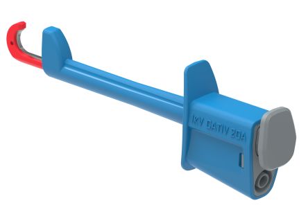 Electro PJP 4mm Klemmprüfspitze Blau, Messing Spitze 4mm, 1kV / 20A