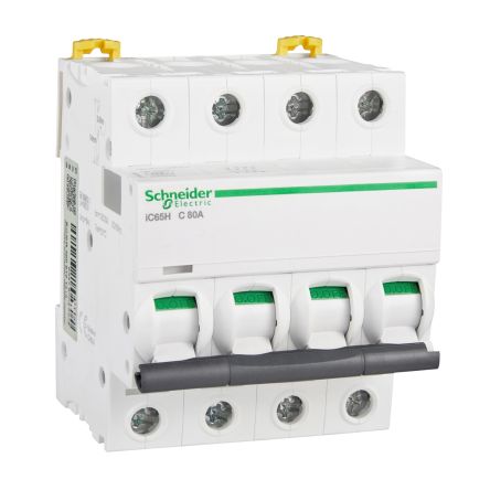 Schneider Electric Interruttore Magnetotermico 4P 80A 6 KA, Tipo B