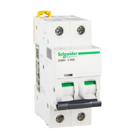 Schneider Electric Interruttore Magnetotermico 2P 80A 6 KA, Tipo C