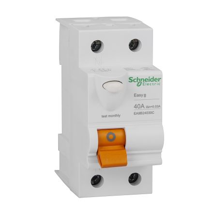 Schneider Electric RCCB EA9B, 2P, 40A, Sensibilità 30mA