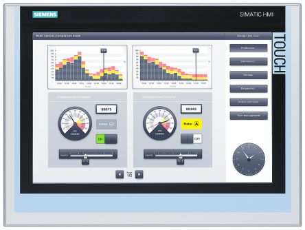 Siemens SIPLUS HMI HMI-Anzeige Und Tastenfeld, 15,4 Zoll SIPLUS TFT 800 X 480pixels