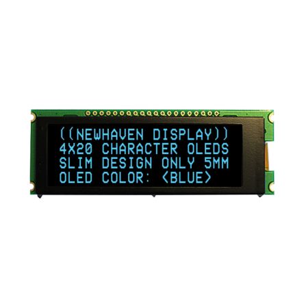 NEWHAVEN DISPLAY INTERNATIONAL OLED-Display, 77.0 X 25.2mm Blau, I2C, Parallel, SPI Interface