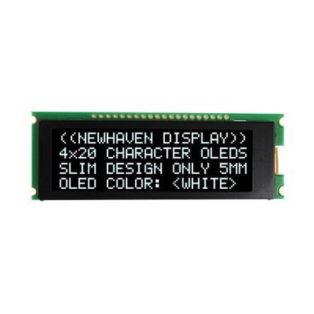 NEWHAVEN DISPLAY INTERNATIONAL Pantalla OLED NHD, Blanco, Interfaz I2C, Paralelo, SPI