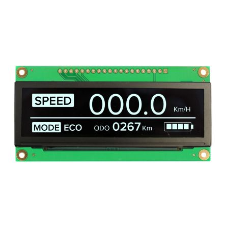 NEWHAVEN DISPLAY INTERNATIONAL 3.12Zoll OLED-Display, 82 X 22mm Weiß, Seriell/Parallel Interface