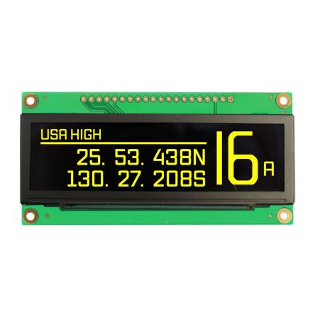 NEWHAVEN DISPLAY INTERNATIONAL 3.12Zoll OLED-Display, 82 X 22mm Gelb, Seriell/Parallel Interface