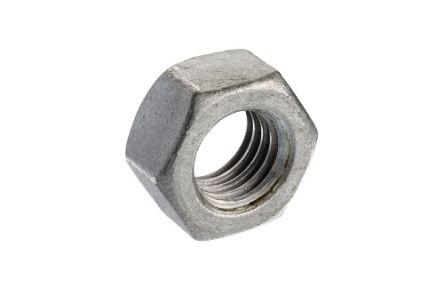 RS PRO, Galvanised Steel Hex Nut, DIN 934, M8