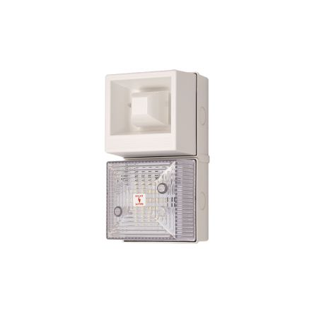 Clifford & Snell YL40 Series Clear Sounder Beacon, 48 V Dc, IP65, Base-mounted, 108dB At 1 Metre