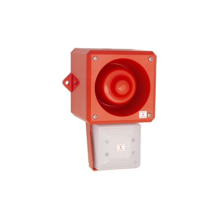 Clifford & Snell YL50 Hi Vis Series Opal Sounder Beacon, 48 V Dc, IP66, Wall Or Bulkhead, 112dB At 1 Metre