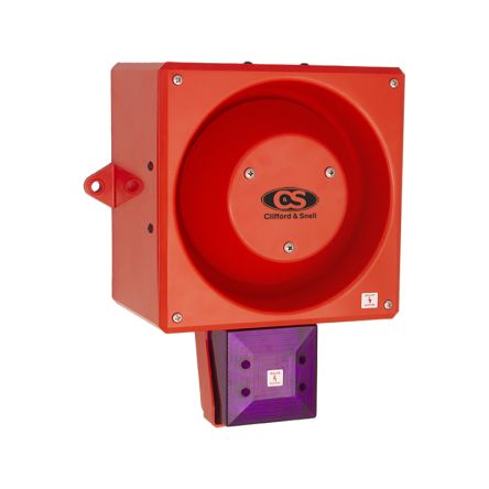 Clifford & Snell YL80 Hi Vis LED Blitz-Licht Alarm-Leuchtmelder Magenta, 48 V Dc