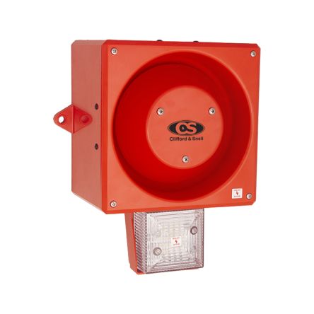 Clifford & Snell YL80 Hi Vis LED Blitz-Licht Alarm-Leuchtmelder Klar, 115 V Ac