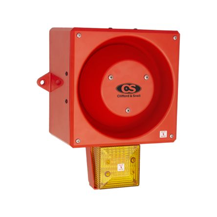 Clifford & Snell YL80 Hi Vis LED Blitz-Licht Alarm-Leuchtmelder Gelb, 115 V Ac