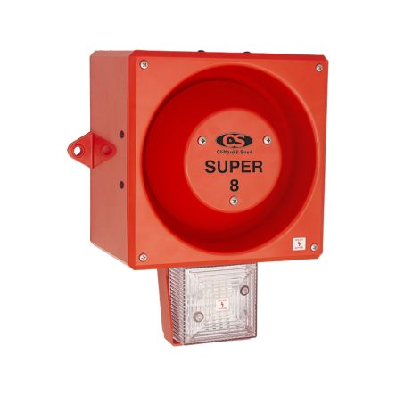 Clifford & Snell YL80 Hi Vis LED Blitz-Licht Alarm-Leuchtmelder Klar, 115 V Ac