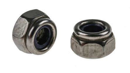 RS PRO, Plain Stainless Steel Locking Nut, M4