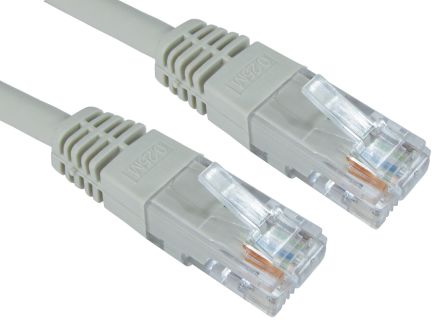 RS PRO Ethernetkabel Cat.6, 250mm, Grau Patchkabel, A RJ45 UTP Stecker, B RJ45, PVC