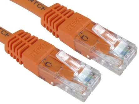 RS PRO Ethernetkabel Cat.6, 250mm, Orange Patchkabel, A RJ45 UTP Stecker, B RJ45, PVC