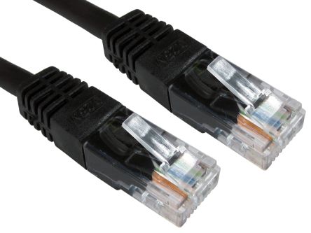 RS PRO Câble Ethernet Catégorie 6 UTP, Noir, 250mm PVC Avec Connecteur
