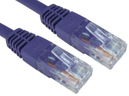 RS PRO Ethernetkabel Cat.6, 250mm, Violett Patchkabel, A RJ45 UTP Stecker, B RJ45, PVC
