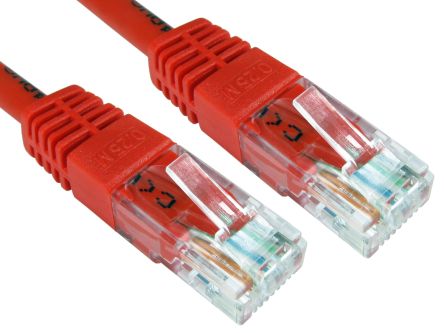 RS PRO Ethernetkabel Cat.6, 500mm, Rot Patchkabel, A RJ45 UTP Stecker, B RJ45, PVC