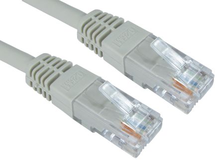 RS PRO Ethernetkabel Cat.6, 1.5m, Grau Patchkabel, A RJ45 UTP Stecker, B RJ45, PVC