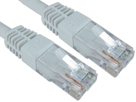 RS PRO Ethernetkabel Cat.6, 2m, Weiß Patchkabel, A RJ45 UTP Stecker, B RJ45, PVC