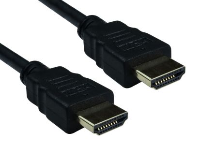 RS PRO HDMI-Kabel A HDMI Stecker B HDMI Stecker Hohe Geschwindigkeit 4K Max., 5m, Schwarz