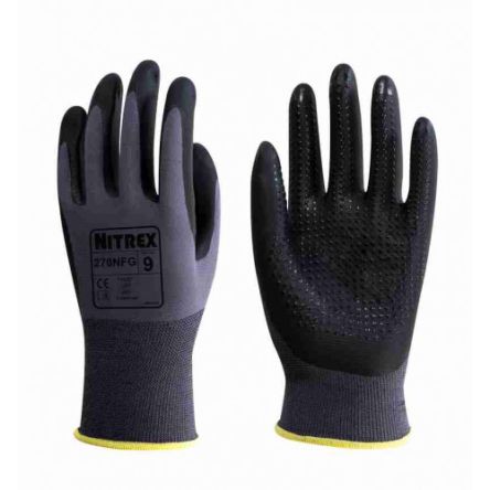 Unigloves 270NFG* Nylon Grip And Abrasion Resistance, Oil Resistant, Wet Resistance Work Gloves, Size 9, Large, Foam