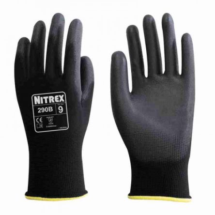 Unigloves 290B* Arbeitshandschuhe, Größe 10, XL, Abrasion Resistant, General Purpose, Polyester (Futter) Schwarz