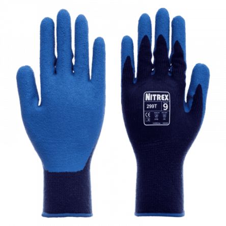 Unigloves 299T* Blue Acrylic General Purpose Work Gloves, Size 9, Large, Latex Coating