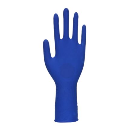 Unigloves Chemikalien Einweghandschuhe Aus Latex Puderfrei, Lebensmittelecht Blau, EN374, EN455 Größe S, 50 Stück