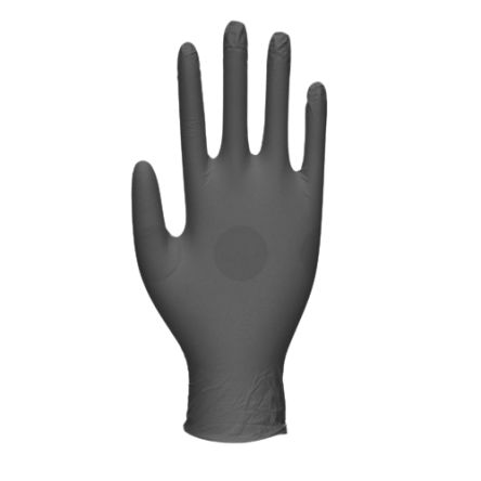 Unigloves GA004* Black Powder-Free Nitrile Disposable Gloves, Size S, Food Safe, 100 Per Pack