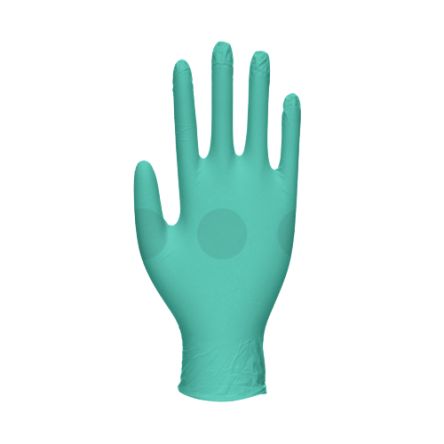 Unigloves GA008* Green Nitrile Chemical Resistant Work Gloves, Size 7, Small