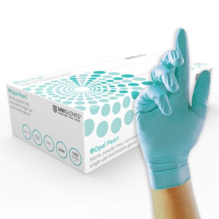 Unigloves GP0*** Powder-Free Nitrile Disposable Gloves, Food Safe, 100 Per Pack