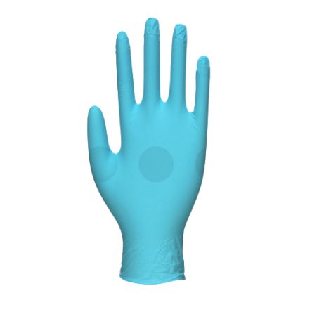 Unigloves Guantes Desechables Sin Polvo De Nitrilo, Vinilo Azul, Talla XS, Caja De 100 Unidades