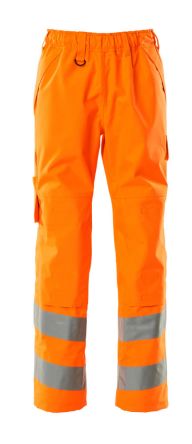 Mascot Workwear 15590-231 Warnschutz-Arbeitshose, Überziehhose 100 % Polyester Orange, Größe 35Zoll