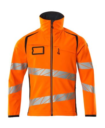 Mascot Workwear Warn-Softshelljacke Orange/Marine, Größe 104 Cm