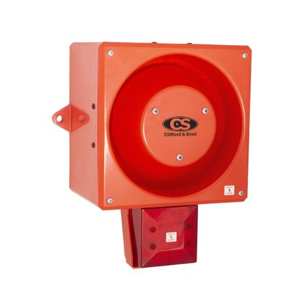 Clifford & Snell YL80 Hi Vis LED Dauer-Licht Alarm-Leuchtmelder Rot, 230 V Ac